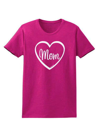 Mom Heart Design Womens Dark T-Shirt by TooLoud-Womens T-Shirt-TooLoud-Hot-Pink-Small-Davson Sales