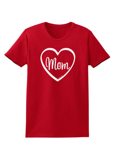 Mom Heart Design Womens Dark T-Shirt by TooLoud-Womens T-Shirt-TooLoud-Red-X-Small-Davson Sales