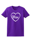 Mom Heart Design Womens Dark T-Shirt by TooLoud-Womens T-Shirt-TooLoud-Purple-X-Small-Davson Sales