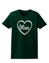 Mom Heart Design Womens Dark T-Shirt by TooLoud-Womens T-Shirt-TooLoud-Forest-Green-Small-Davson Sales