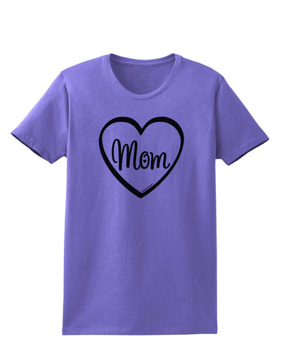 Mom Heart Design Womens T-Shirt by TooLoud-Womens T-Shirt-TooLoud-Violet-X-Small-Davson Sales