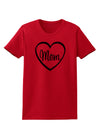 Mom Heart Design Womens T-Shirt by TooLoud-Womens T-Shirt-TooLoud-Red-X-Small-Davson Sales