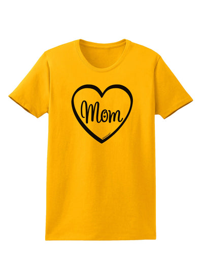 Mom Heart Design Womens T-Shirt by TooLoud-Womens T-Shirt-TooLoud-Gold-X-Small-Davson Sales