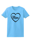 Mom Heart Design Womens T-Shirt by TooLoud-Womens T-Shirt-TooLoud-Aquatic-Blue-X-Small-Davson Sales