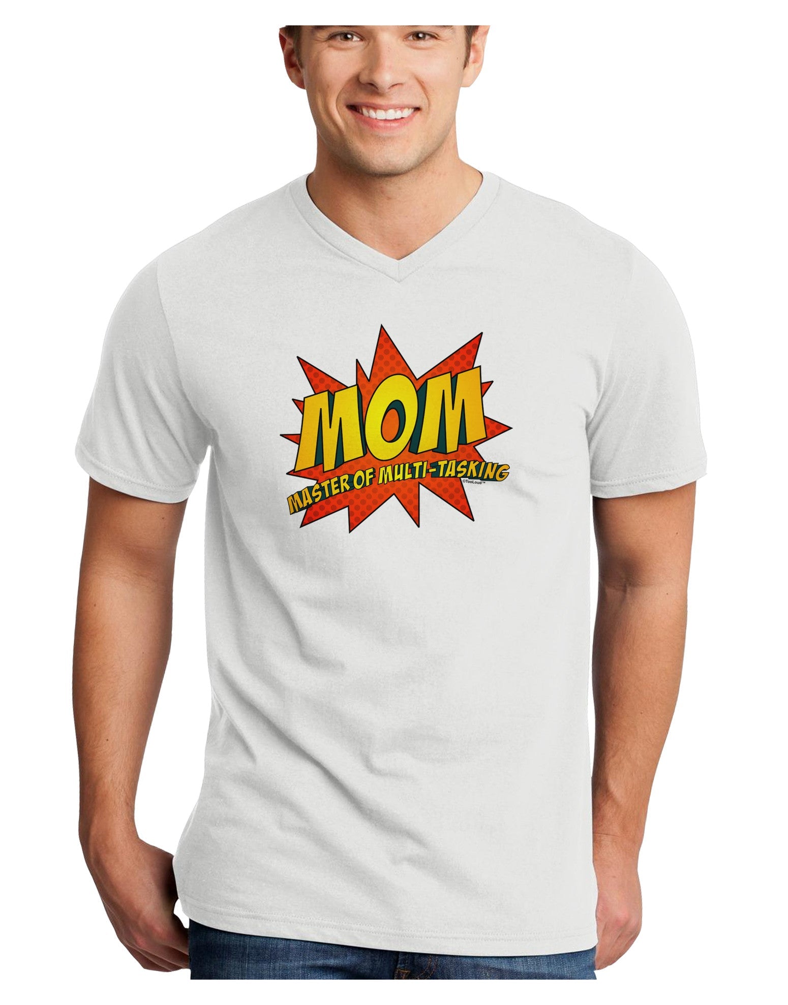 Mom Master Of Multi-tasking Adult V-Neck T-shirt-Mens V-Neck T-Shirt-TooLoud-White-Small-Davson Sales