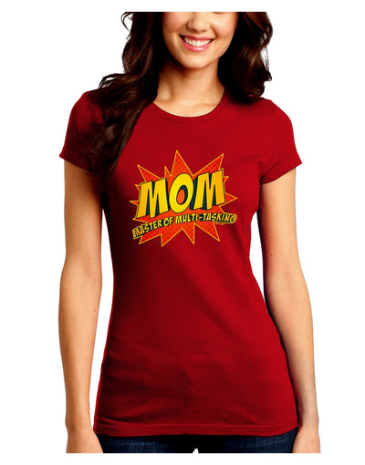 Mom Master Of Multi-tasking Juniors Petite Crew Dark T-Shirt-T-Shirts Juniors Tops-TooLoud-Red-Juniors Fitted Small-Davson Sales