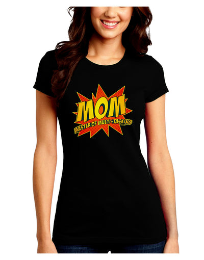 Mom Master Of Multi-tasking Juniors Petite Crew Dark T-Shirt-T-Shirts Juniors Tops-TooLoud-Black-Juniors Fitted Small-Davson Sales