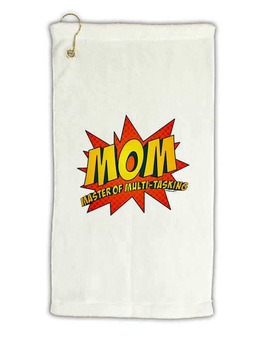 Mom Master Of Multi-tasking Micro Terry Gromet Golf Towel 16 x 25 inch-Golf Towel-TooLoud-White-Davson Sales