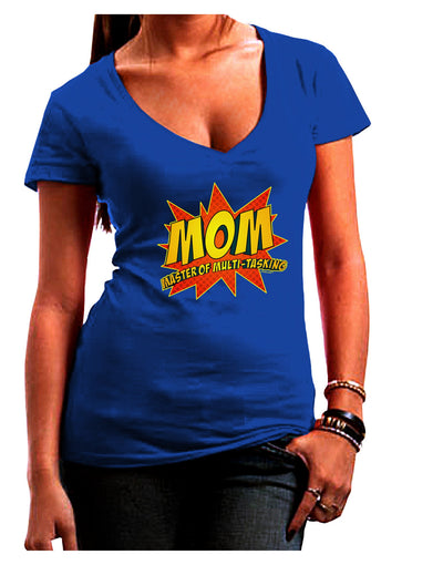 Mom Master Of Multi-tasking Womens V-Neck Dark T-Shirt-Womens V-Neck T-Shirts-TooLoud-Royal-Blue-Juniors Fitted Small-Davson Sales