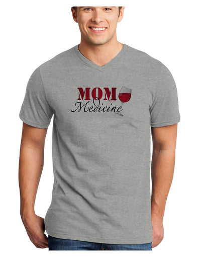 Mom Medicine Adult V-Neck T-shirt-Mens V-Neck T-Shirt-TooLoud-HeatherGray-Small-Davson Sales