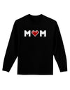 Mom Pixel Heart Adult Long Sleeve Dark T-Shirt-TooLoud-Black-Small-Davson Sales