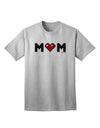 Mom Pixel Heart Adult T-Shirt-unisex t-shirt-TooLoud-AshGray-Small-Davson Sales