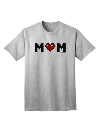 Mom Pixel Heart Adult T-Shirt-unisex t-shirt-TooLoud-AshGray-Small-Davson Sales