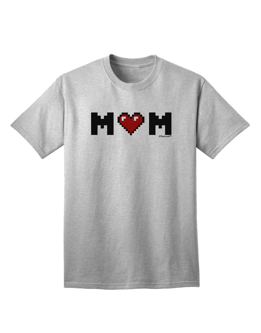 Mom Pixel Heart Adult T-Shirt-unisex t-shirt-TooLoud-White-Small-Davson Sales