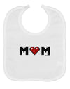 Mom Pixel Heart Baby Bib