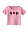 Mom Pixel Heart Infant T-Shirt-Infant T-Shirt-TooLoud-Candy-Pink-06-Months-Davson Sales