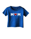 Mom Pixel Heart Infant T-Shirt Dark-Infant T-Shirt-TooLoud-Royal-Blue-06-Months-Davson Sales