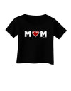 Mom Pixel Heart Infant T-Shirt Dark-Infant T-Shirt-TooLoud-Black-06-Months-Davson Sales