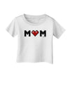 Mom Pixel Heart Infant T-Shirt-Infant T-Shirt-TooLoud-White-06-Months-Davson Sales