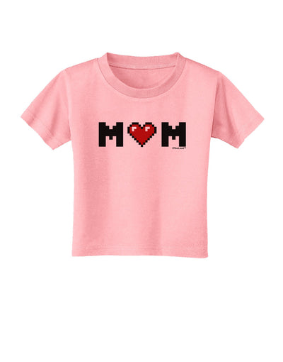 Mom Pixel Heart Toddler T-Shirt-Toddler T-Shirt-TooLoud-Candy-Pink-2T-Davson Sales