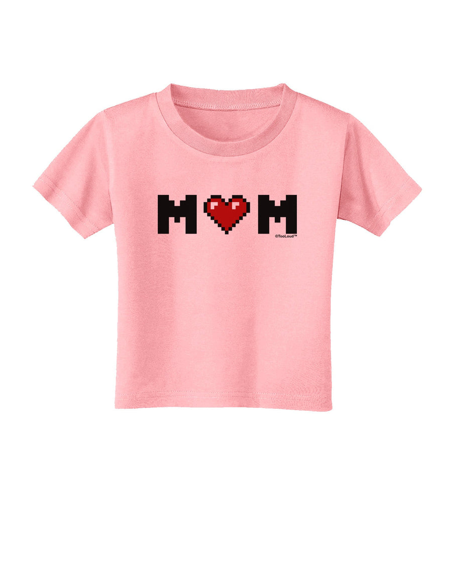 Mom Pixel Heart Toddler T-Shirt-Toddler T-Shirt-TooLoud-White-2T-Davson Sales