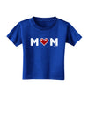 Mom Pixel Heart Toddler T-Shirt Dark-Toddler T-Shirt-TooLoud-Royal-Blue-2T-Davson Sales