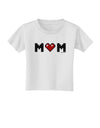 Mom Pixel Heart Toddler T-Shirt-Toddler T-Shirt-TooLoud-White-2T-Davson Sales