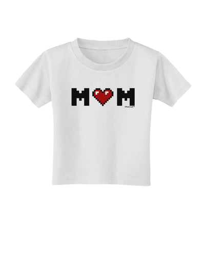 Mom Pixel Heart Toddler T-Shirt-Toddler T-Shirt-TooLoud-White-2T-Davson Sales