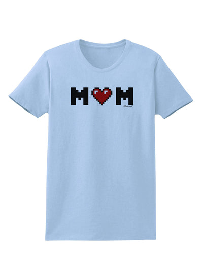 Mom Pixel Heart Womens T-Shirt-Womens T-Shirt-TooLoud-Light-Blue-X-Small-Davson Sales