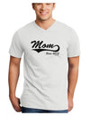 Mom Since (Your Year Personalized) Design Adult V-Neck T-shirt by TooLoud-Mens V-Neck T-Shirt-TooLoud-White-Small-Davson Sales