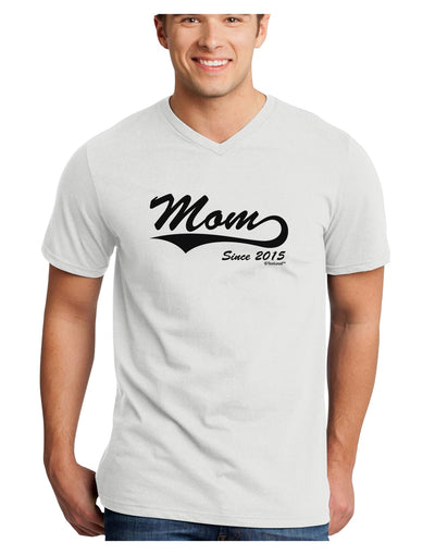 Mom Since (Your Year Personalized) Design Adult V-Neck T-shirt by TooLoud-Mens V-Neck T-Shirt-TooLoud-White-Small-Davson Sales