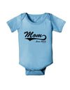 Mom Since (Your Year Personalized) Design Baby Romper Bodysuit by TooLoud-Baby Romper-TooLoud-Light-Blue-06-Months-Davson Sales