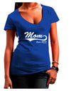 Mom Since (Your Year Personalized) Design Juniors V-Neck Dark T-Shirt by TooLoud-Womens V-Neck T-Shirts-TooLoud-Royal-Blue-Juniors Fitted Small-Davson Sales