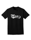 Mom - Sports Tail Script Adult Dark T-Shirt by TooLoud-Mens T-Shirt-TooLoud-Black-Small-Davson Sales