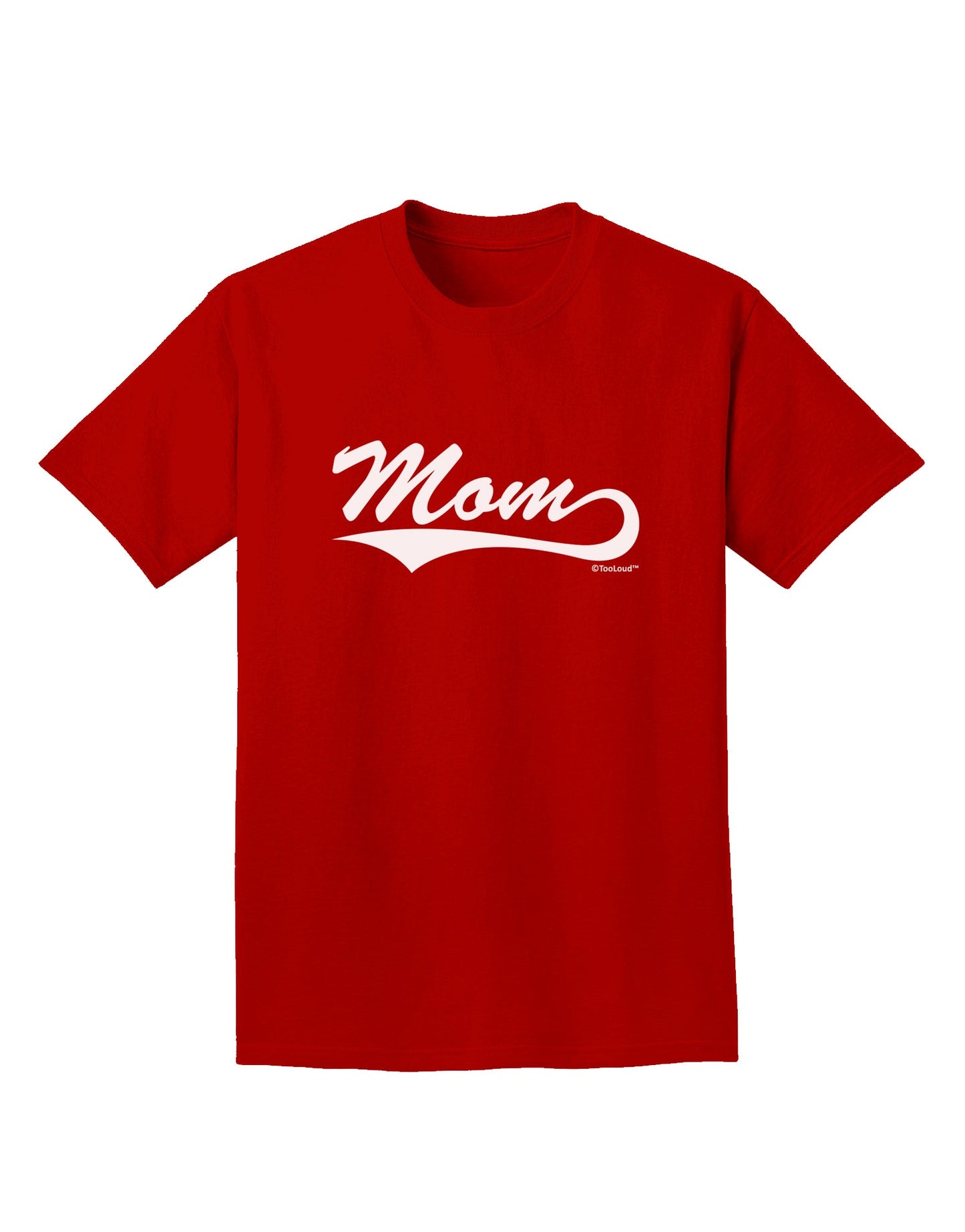 Mom - Sports Tail Script Adult Dark T-Shirt by TooLoud-Mens T-Shirt-TooLoud-Red-Small-Davson Sales