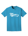 Mom - Sports Tail Script Adult Dark T-Shirt by TooLoud-Mens T-Shirt-TooLoud-Turquoise-Small-Davson Sales