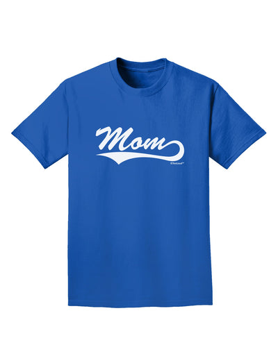 Mom - Sports Tail Script Adult Dark T-Shirt by TooLoud-Mens T-Shirt-TooLoud-Royal-Blue-Small-Davson Sales