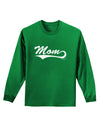 Mom - Sports Tail Script Adult Long Sleeve Dark T-Shirt by TooLoud-TooLoud-Kelly-Green-Small-Davson Sales