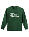 Mom - Sports Tail Script Adult Long Sleeve Dark T-Shirt by TooLoud-TooLoud-Dark-Green-Small-Davson Sales