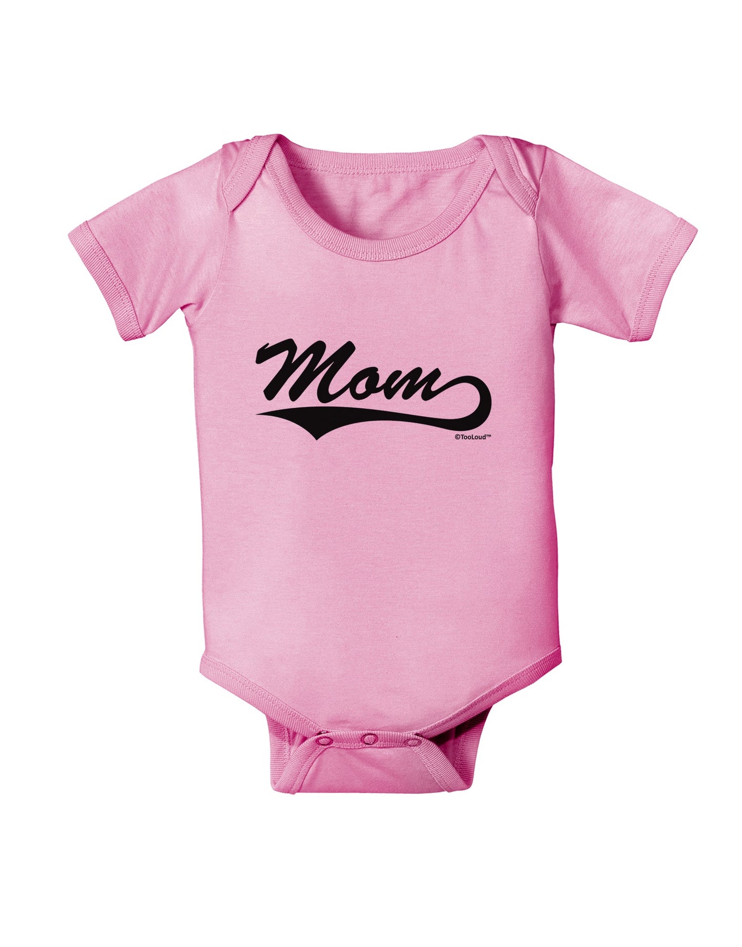 Mom - Sports Tail Script Baby Romper Bodysuit by TooLoud-Baby Romper-TooLoud-Light-Pink-06-Months-Davson Sales