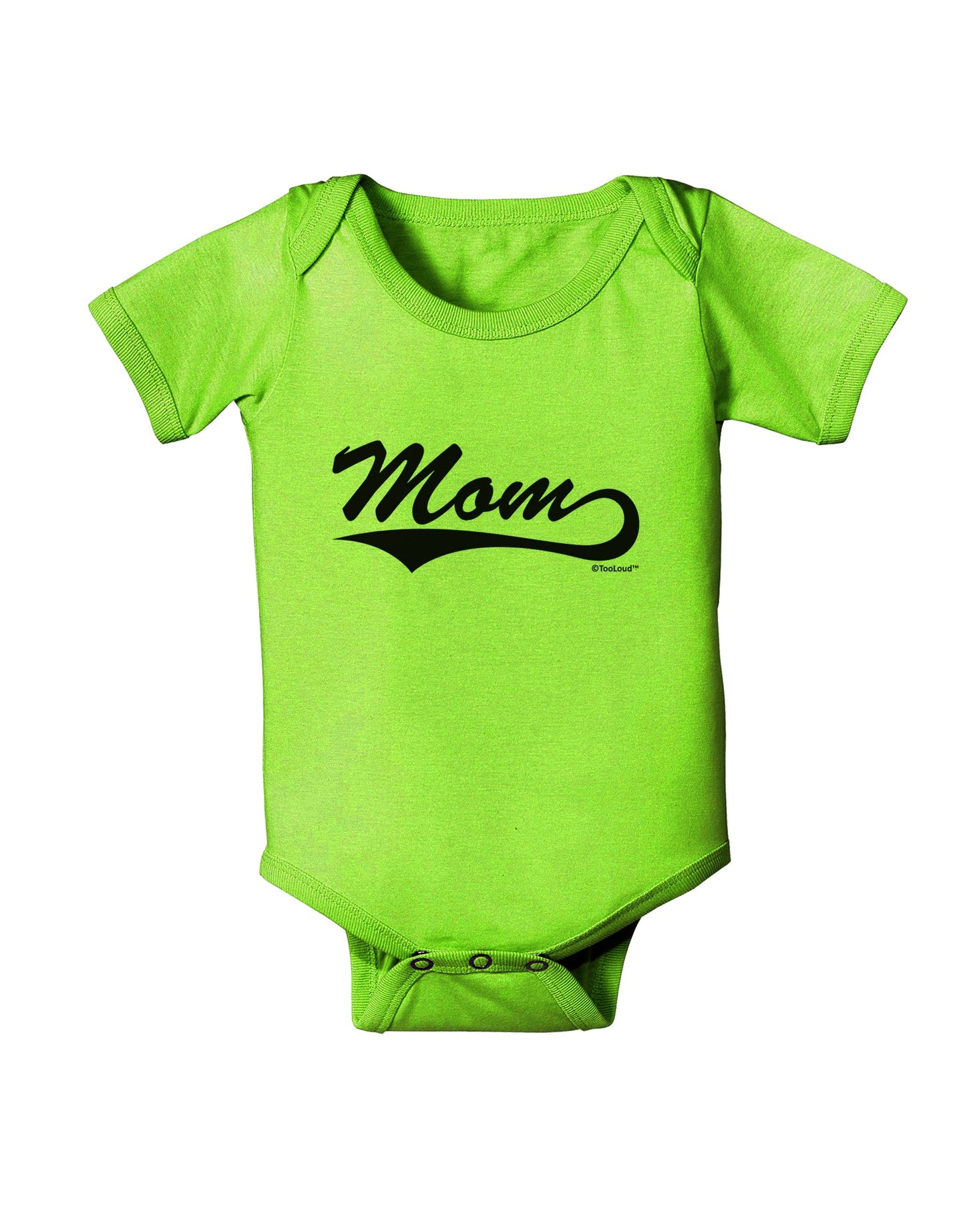 Mom - Sports Tail Script Baby Romper Bodysuit by TooLoud-Baby Romper-TooLoud-Lime-Green-06-Months-Davson Sales