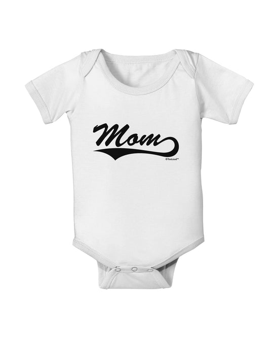Mom - Sports Tail Script Baby Romper Bodysuit by TooLoud-Baby Romper-TooLoud-White-06-Months-Davson Sales
