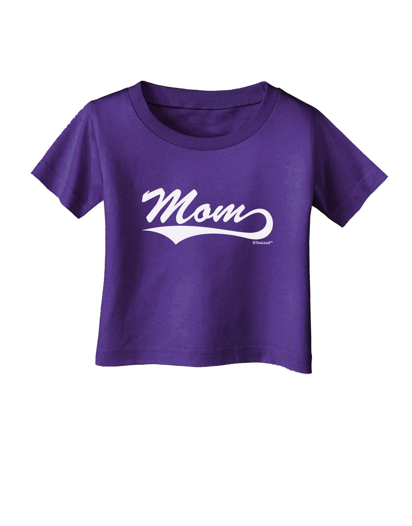 Mom - Sports Tail Script Infant T-Shirt Dark by TooLoud-Infant T-Shirt-TooLoud-Purple-06-Months-Davson Sales