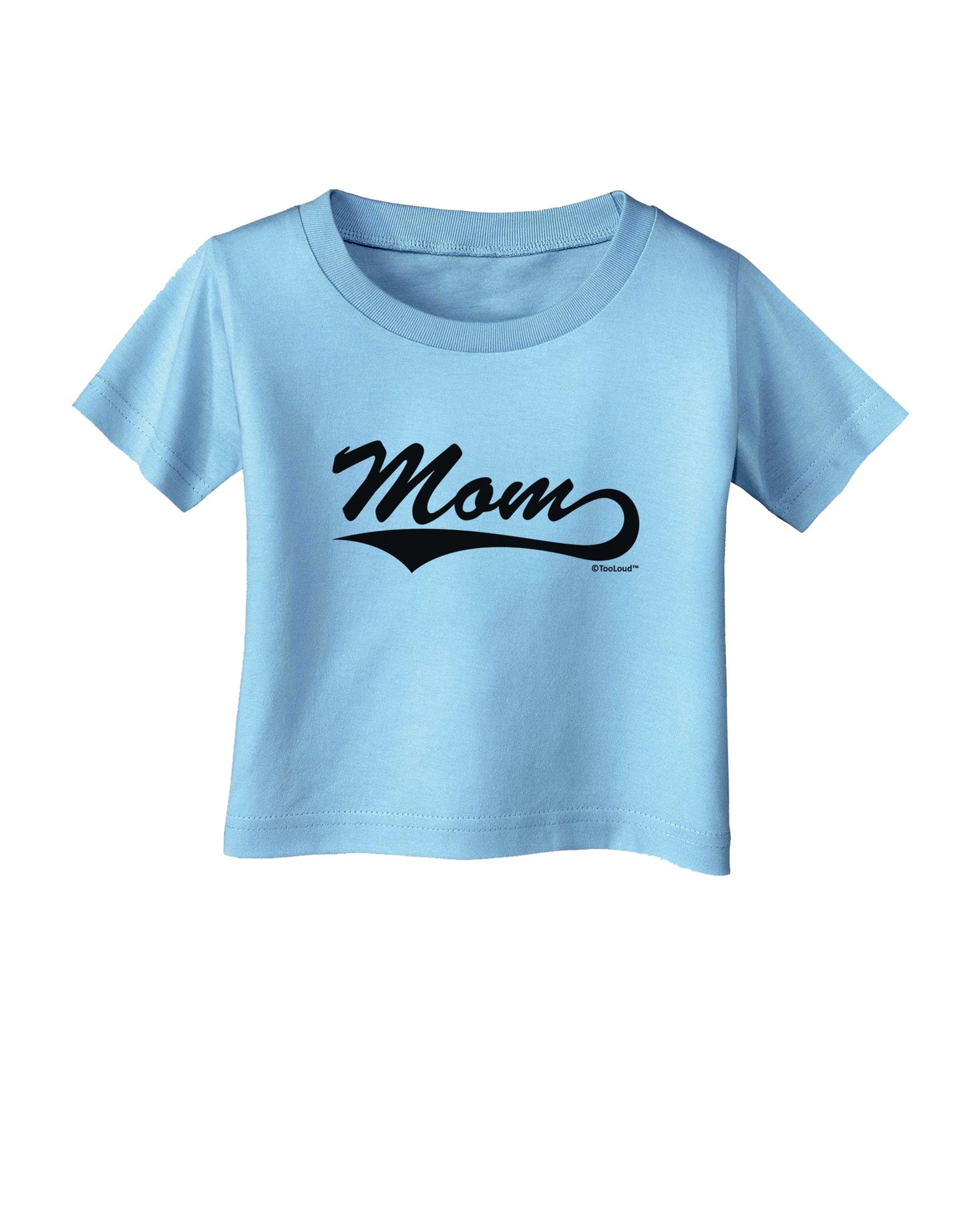 Mom - Sports Tail Script Infant T-Shirt by TooLoud-Infant T-Shirt-TooLoud-Aquatic-Blue-06-Months-Davson Sales