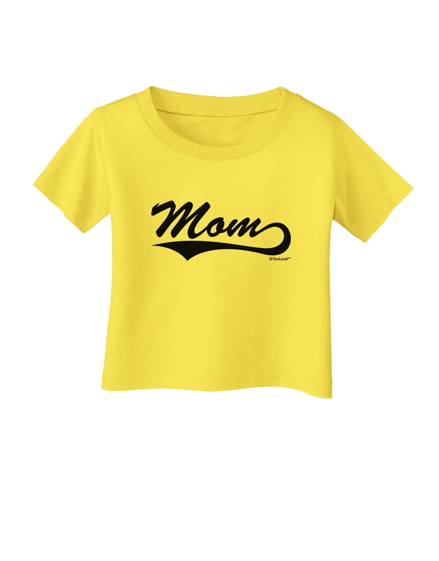 Mom - Sports Tail Script Infant T-Shirt by TooLoud-Infant T-Shirt-TooLoud-Yellow-06-Months-Davson Sales