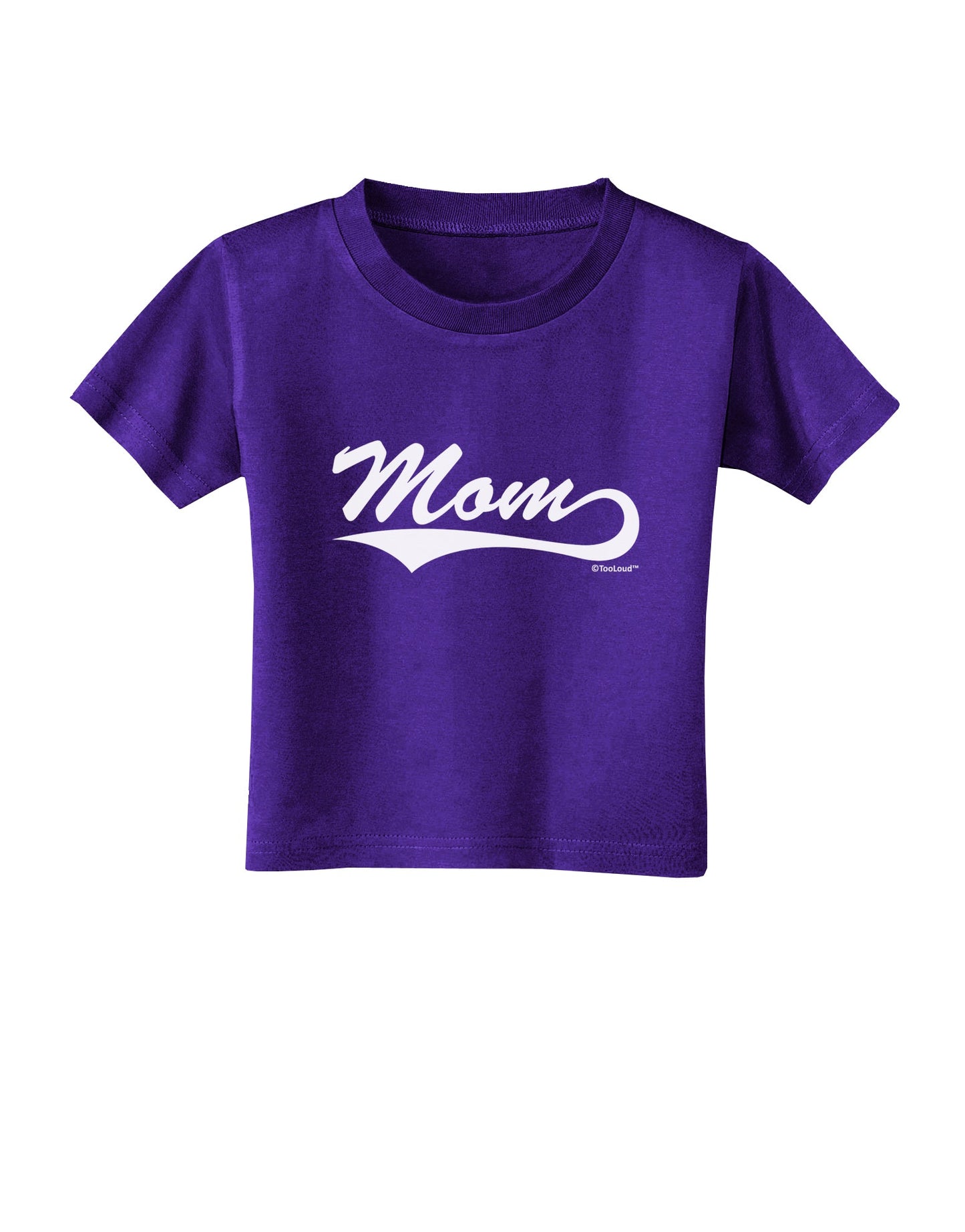 Mom - Sports Tail Script Toddler T-Shirt Dark by TooLoud-Toddler T-Shirt-TooLoud-Purple-2T-Davson Sales