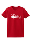 Mom - Sports Tail Script Womens Dark T-Shirt by TooLoud-Womens T-Shirt-TooLoud-Red-X-Small-Davson Sales
