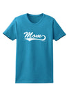 Mom - Sports Tail Script Womens Dark T-Shirt by TooLoud-Womens T-Shirt-TooLoud-Turquoise-X-Small-Davson Sales