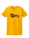 Mom - Sports Tail Script Womens T-Shirt by TooLoud-Womens T-Shirt-TooLoud-Gold-X-Small-Davson Sales