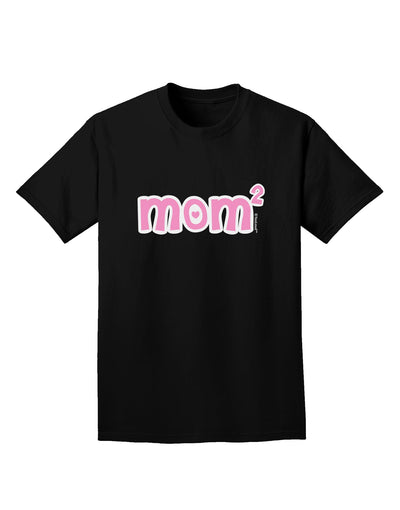 Mom Squared - Cute Mom of Two Design Adult Dark T-Shirt by TooLoud-Mens T-Shirt-TooLoud-Black-Small-Davson Sales